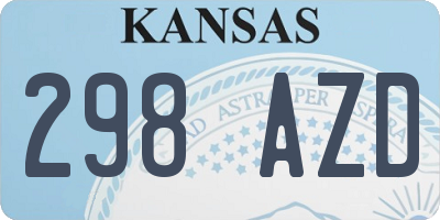 KS license plate 298AZD