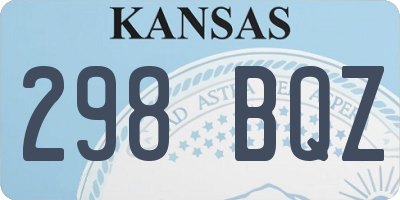 KS license plate 298BQZ