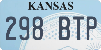 KS license plate 298BTP