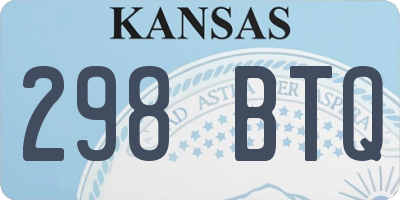 KS license plate 298BTQ