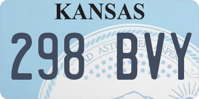 KS license plate 298BVY