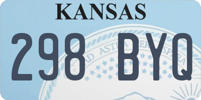 KS license plate 298BYQ