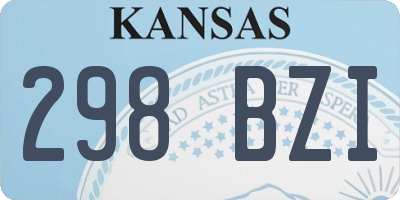KS license plate 298BZI