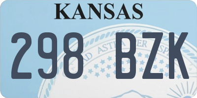 KS license plate 298BZK