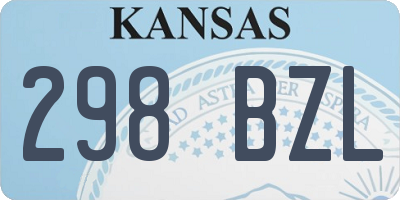 KS license plate 298BZL