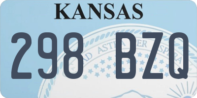 KS license plate 298BZQ