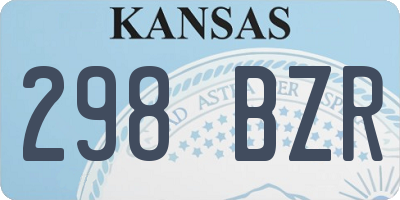 KS license plate 298BZR