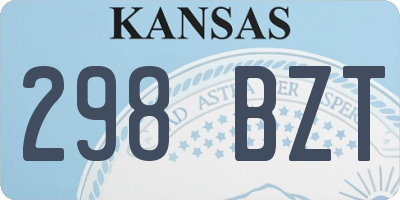 KS license plate 298BZT