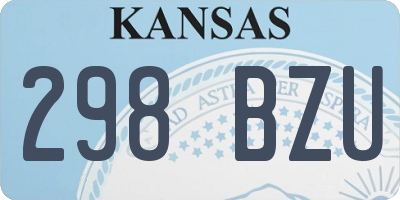 KS license plate 298BZU