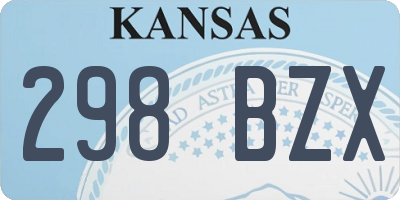 KS license plate 298BZX