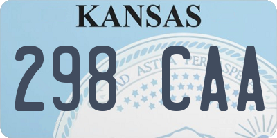 KS license plate 298CAA