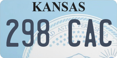 KS license plate 298CAC
