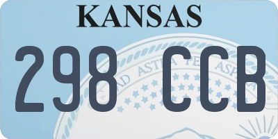 KS license plate 298CCB