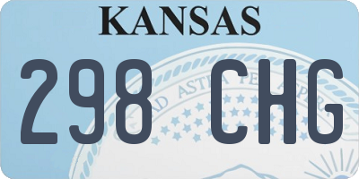KS license plate 298CHG