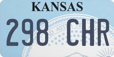KS license plate 298CHR