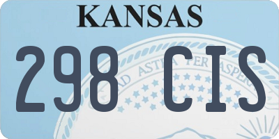 KS license plate 298CIS