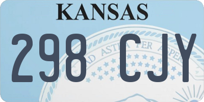 KS license plate 298CJY