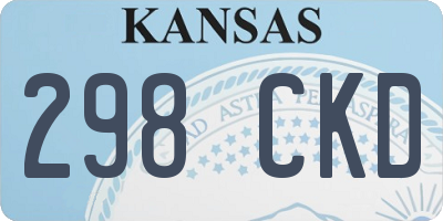 KS license plate 298CKD