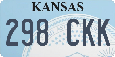 KS license plate 298CKK