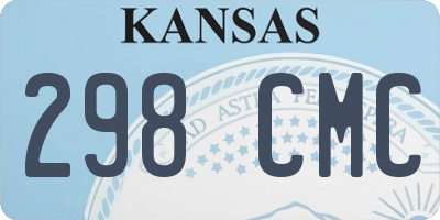 KS license plate 298CMC