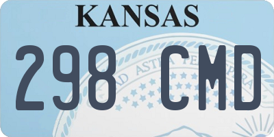 KS license plate 298CMD
