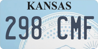 KS license plate 298CMF