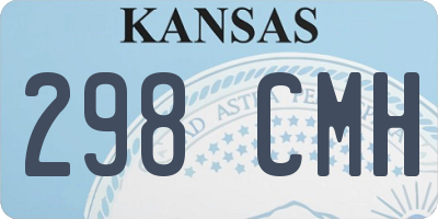 KS license plate 298CMH