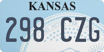 KS license plate 298CZG