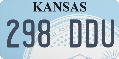 KS license plate 298DDU