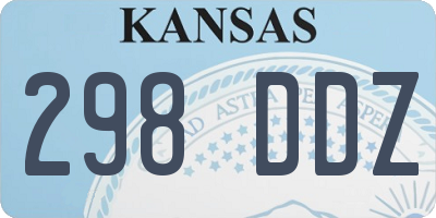 KS license plate 298DDZ