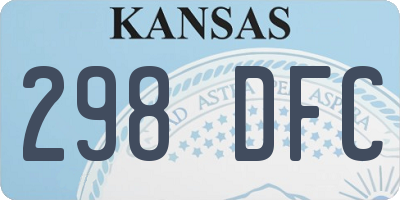 KS license plate 298DFC