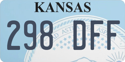 KS license plate 298DFF