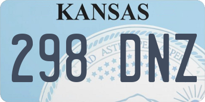 KS license plate 298DNZ