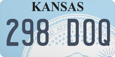 KS license plate 298DOQ