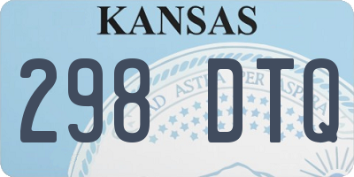 KS license plate 298DTQ