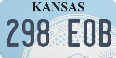 KS license plate 298EOB