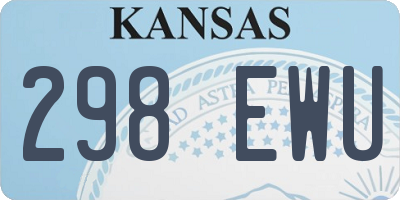 KS license plate 298EWU