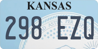 KS license plate 298EZQ