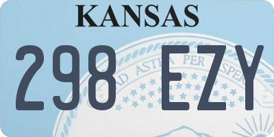 KS license plate 298EZY