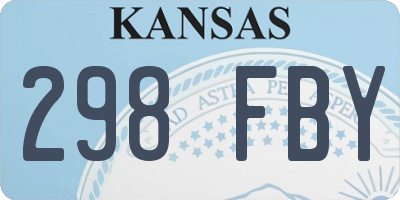 KS license plate 298FBY