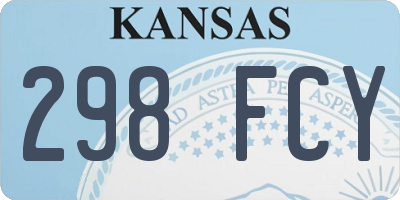KS license plate 298FCY