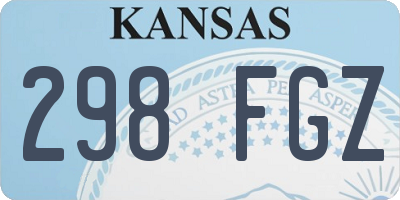 KS license plate 298FGZ