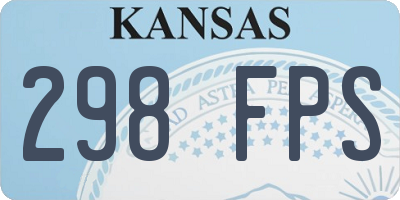 KS license plate 298FPS