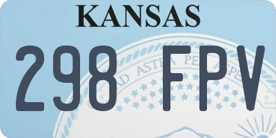 KS license plate 298FPV
