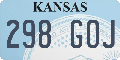 KS license plate 298GOJ