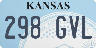 KS license plate 298GVL