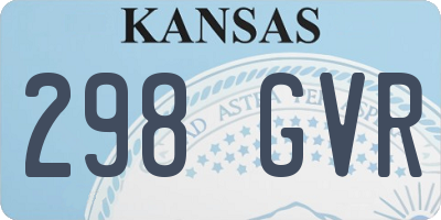 KS license plate 298GVR