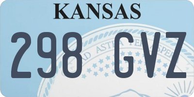 KS license plate 298GVZ