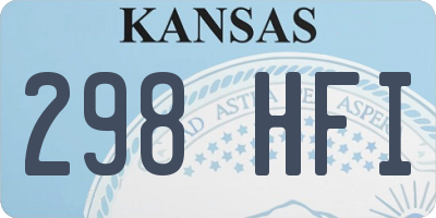 KS license plate 298HFI