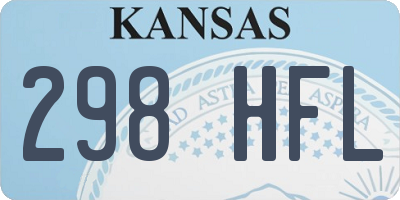 KS license plate 298HFL